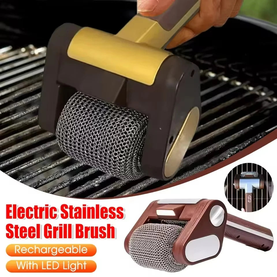 Electric Grill Brush Cleaner - Powerful Cordless BBQ Cleaning Tool