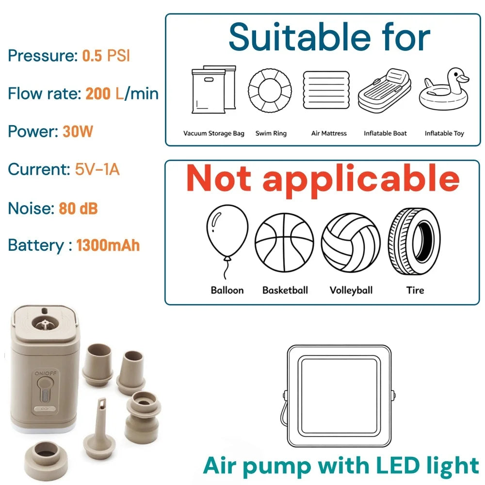 Compact Rechargeable Air Pump